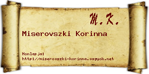 Miserovszki Korinna névjegykártya